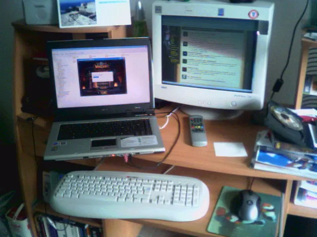 Early age (2006) desk setup 